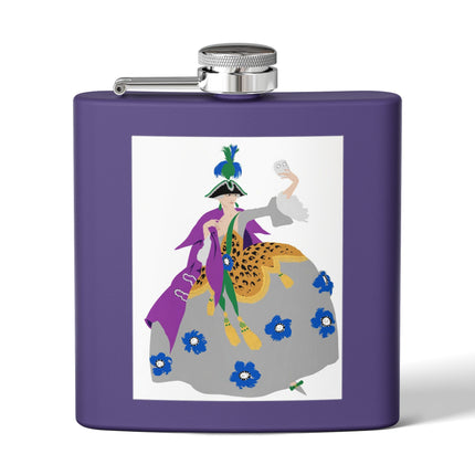 Masquerade Marquise Flask – Art Deco Glamour & Carnival Mystique