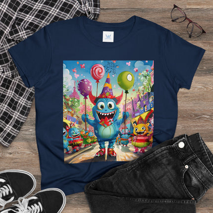 Monster Parade Madness Women's Midweight Cotton Tee