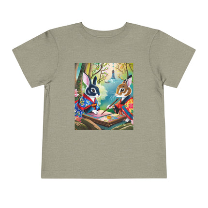 Fairy Animals Writing Wishes Toddler Short Sleeve Tee