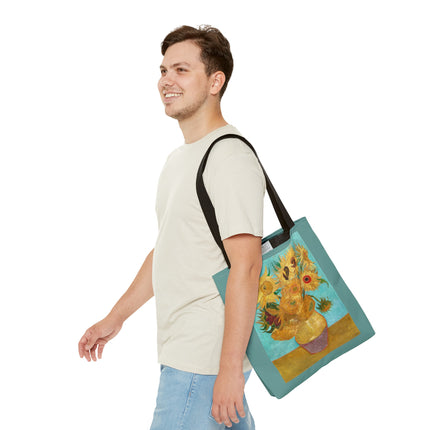 Vase with Twelve Sunflowers by Vincent Van Gogh Tote Bag (AOP)