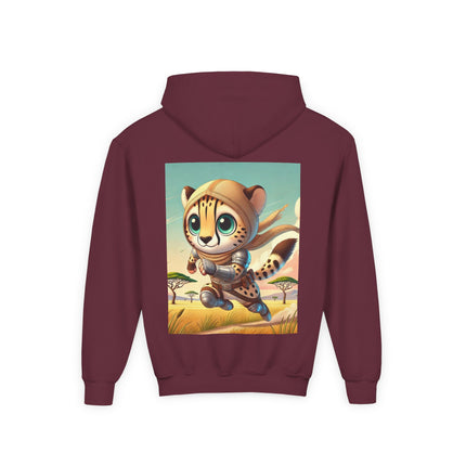 Swift Cheetah Youth Hooded Sweatshirt – Speed, Energy & Bold Adventure