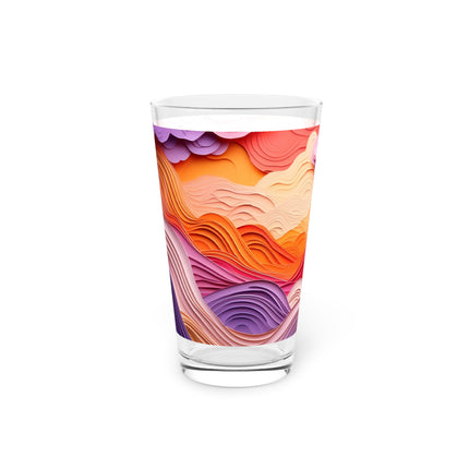 Dramatic Sunset Sky Glass, 16oz