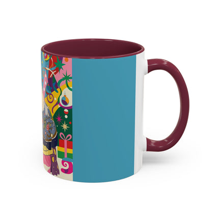 🎀✨ The Christmas Court Of Joy Colorful Mug – Art Deco Holiday Fantasy