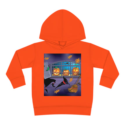 Whimsical Halloween Mischief Toddler Pullover Fleece Hoodie