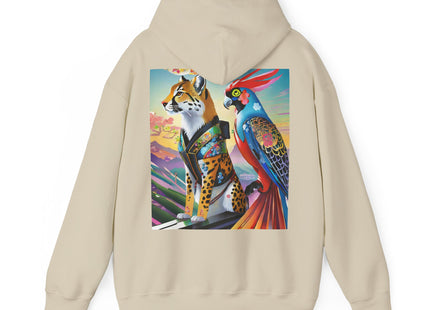 Cheetah and Parrot Cybernetic Duet – Heavy Blend™ Hooded Sweatshirt