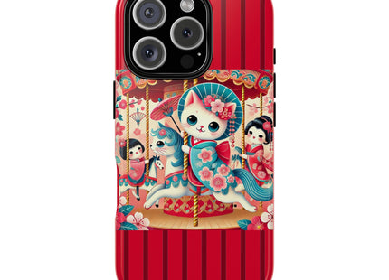 Geisha Kitten's Enchanted Carousel Phone Cases