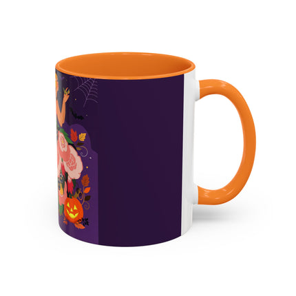 🌹🎃 The Lady Of The Haunted Rose Garden Colorful Mug – Romantic Halloween Charm