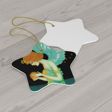 Twilight Angel Ceramic Ornament, 4 Shapes