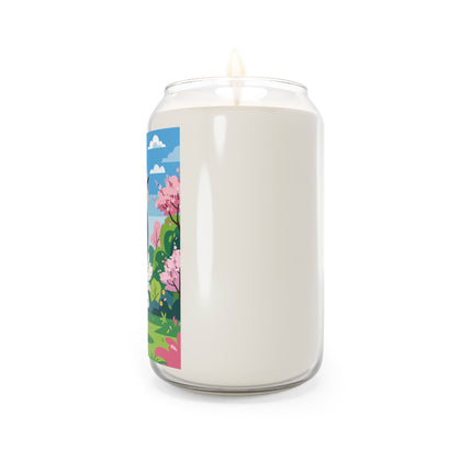 🌸🦚 The Lady Of The Spring Garden Scented Soy Candle – Art Deco Floral Elegance