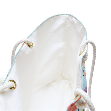 🌸🩵 The Enchanted Bluebell Garden Promenade Weekender Bag – Art Deco Floral Whimsy