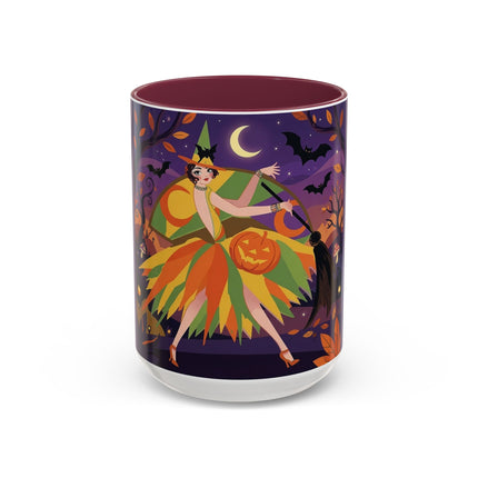 🎃🧙 The Witch Of Jack-O'-Lantern Hollow Colorful Mug – Whimsical Halloween Charm