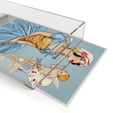 The Enchanting Painter: A Fairy's Artistic Touch Acrylic Serving Tray