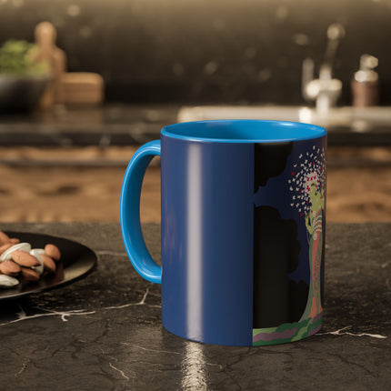 Butterfly Enchantress Colorful Mugs – Ethereal Art Deco Magic & Transformation