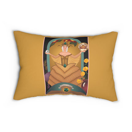 June & Pearl, Alexandrite (from the Gem Series) by Sofia Chiostri Spun Polyester Lumbar Pillow
