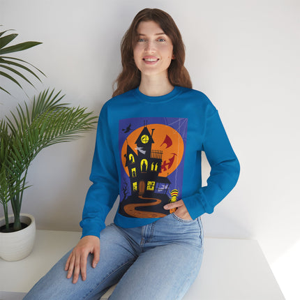 Halloween Night at the Haunted House Unisex Heavy Blend™ Crewneck Sweatshirt