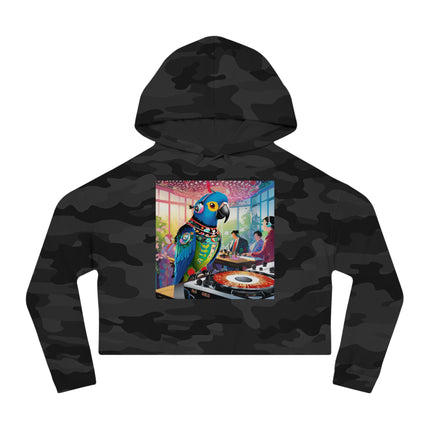 Parrot DJ Women’s Cropped Hooded Sweatshirt