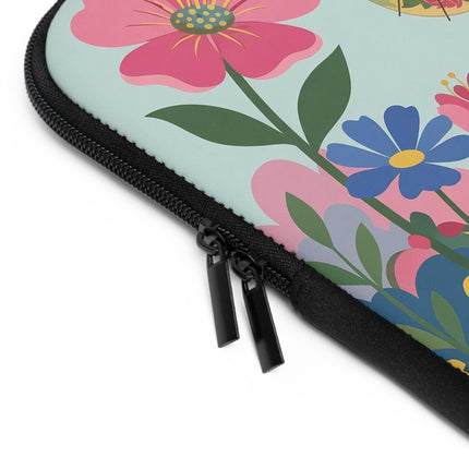🌸🪞 The Lady Of The Flowered Parasol Laptop Sleeve – Art Deco Garden Fantasy
