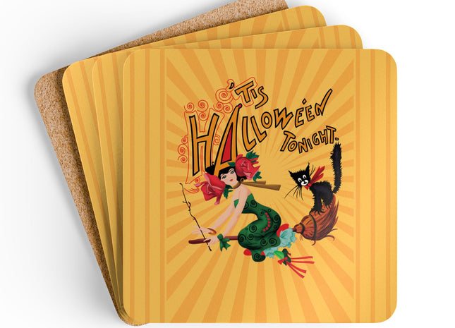 The Bewitching Ride Corkwood Coaster Set