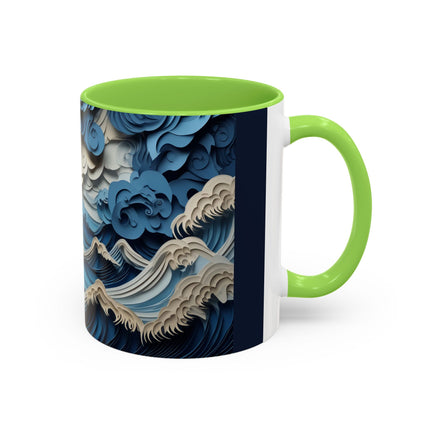 Dramatic Ocean with Crashing Waves Colorful Mugs (11oz, 15oz)
