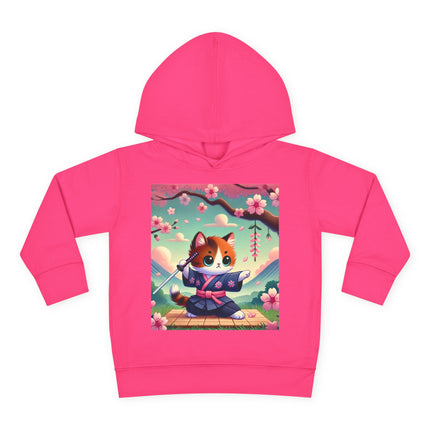 Samurai Kitten Toddler Pullover Fleece Hoodie