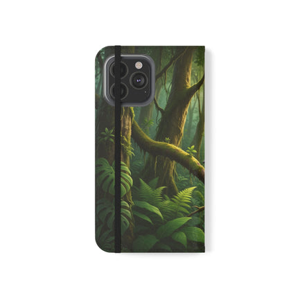 🪶🌲 The African Grey Sentinel Flip Case – Quiet Strength & Woodland Adventure