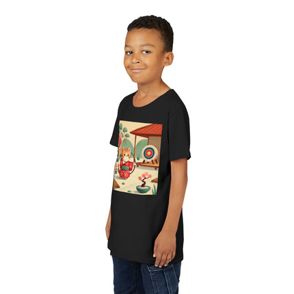 Archer Kitten in the Zen Garden Youth Short Sleeve Tee