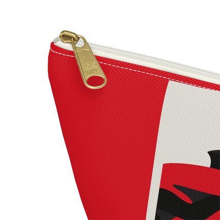 Crimson Masquerade Cosmetic Bag – Dramatic Grace & Bold Elegance