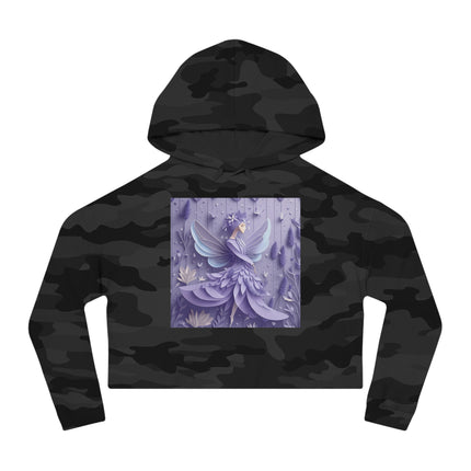 Lavender Fairy Women’s Cropped Hooded Sweatshirt