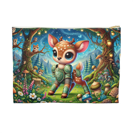 The Fawn Defender Flat Pouch – Woodland Guardian & Gentle Courage