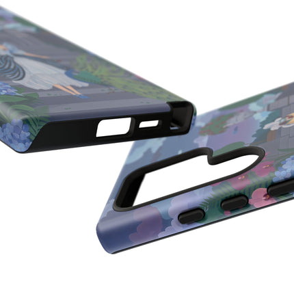 🦚🌸 The Peacock Garden Terrace Phone Case – Art Deco Floral Elegance