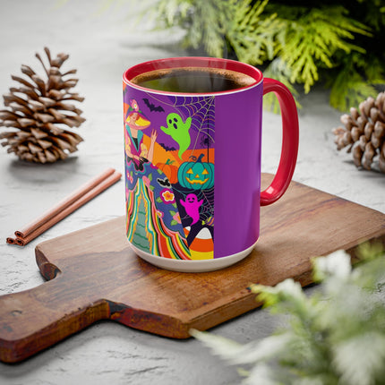 🌈👻 The Rainbow Ghost Masquerade Colorful Mug – Colorful Halloween Charm