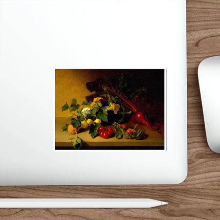 Still Life with Vegetables by James Peale Die-Cut Stickers (5 Sizes)