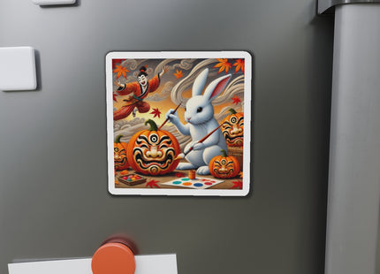 Halloween Rabbit’s Kabuki Jack-o’-Lanterns Die-Cut Magnets (4 Sizes)