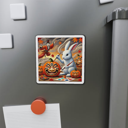 Halloween Rabbit’s Kabuki Jack-o’-Lanterns Die-Cut Magnets (4 Sizes)