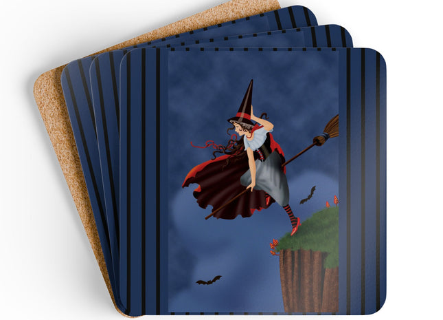 The Enchanted Witch Corkwood Coaster Set