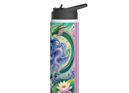 Fairy of the Koi Pond Stainless Steel Water Bottle, Standard Lid