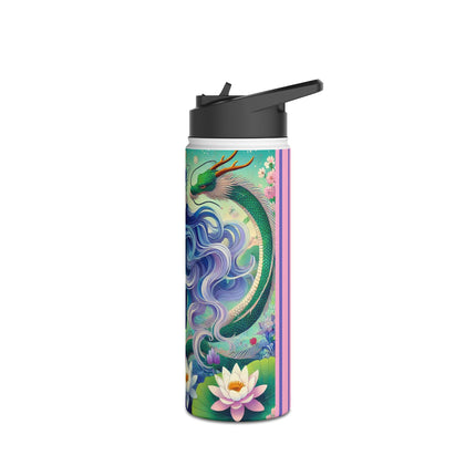 Fairy of the Koi Pond Stainless Steel Water Bottle, Standard Lid