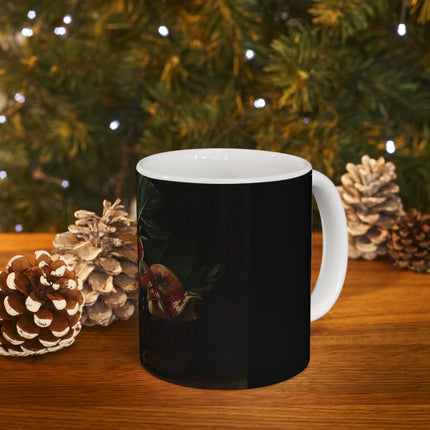 Basket of Fruit by Bartolomeo Cavarozzi Ceramic Mug 11oz