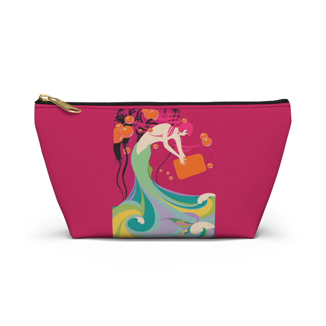 Mermaid Dive Cosmetic Bag – Vibrant Waves & Playful Charm