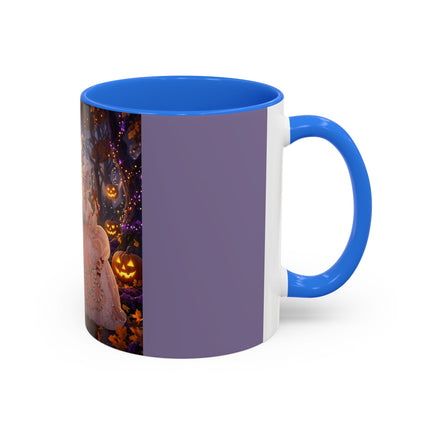 🎃🌙 The Midnight Court Of Pumpkin Grove Colorful Mug – Elegant Halloween Masquerade