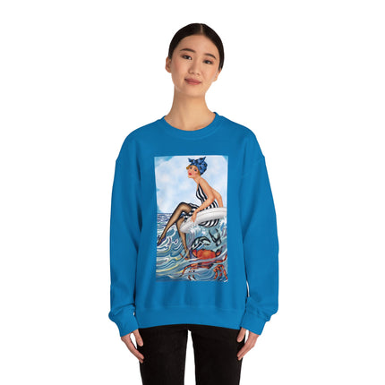 Playful Waves and Fashion Follies Heavy Blend™ Crewneck Sweatshirt