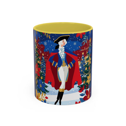 🎭❄️ The Christmas Masquerade Lady Colorful Mug – Art Deco Holiday Fantasy