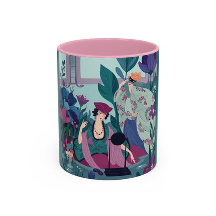 The Ladies Of The Secret Masquerade Colorful Mugs – Art Deco Floral Mystery