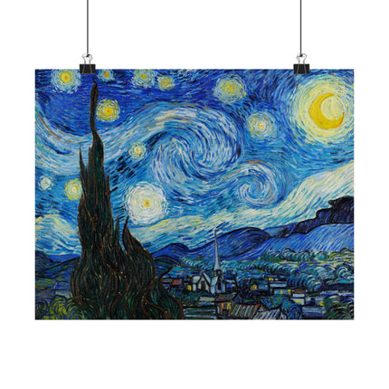 The Starry Night by Vincent Van Gogh Matte Horizontal Posters