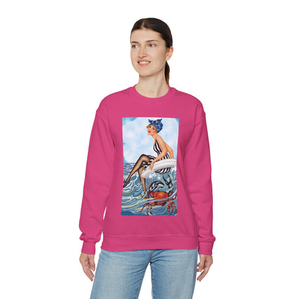 Playful Waves and Fashion Follies Heavy Blend™ Crewneck Sweatshirt