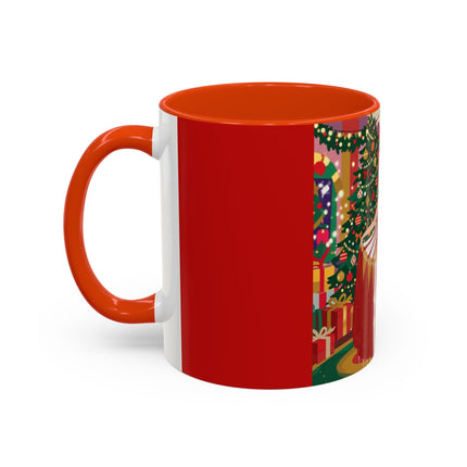 🎄💃 The Christmas Mirror Duet Colorful Mug – Art Deco Holiday Elegance