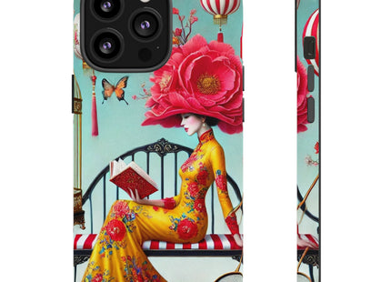 Reading In A Painted Garden Phone Cases