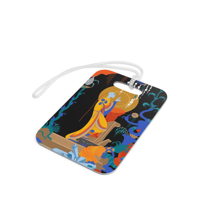 Mystic Blue Guardian Luggage Tag – Sacred Serenity & Enchanted Beauty