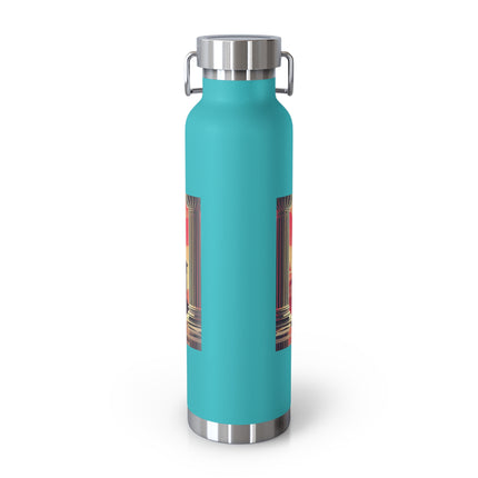 Art Deco Valentine's Romance Copper Vacuum Insulated Bottle, 22oz