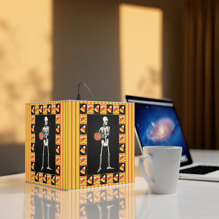 Candy Corn Skeleton Light Cube Lamp